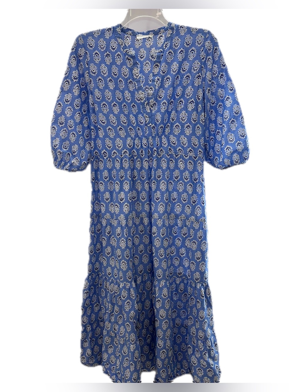 Primark Blue and White Floral Midi Dress